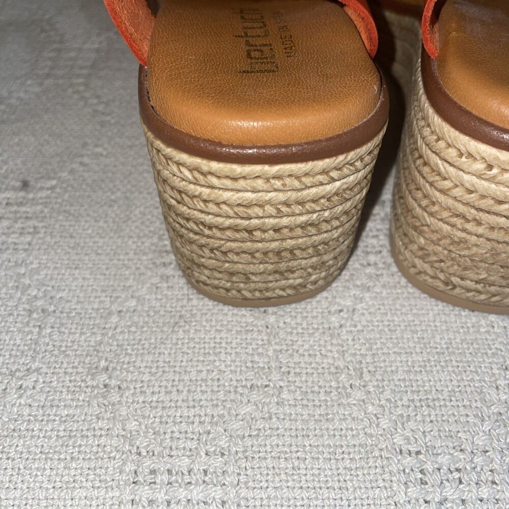 Bertuchi Women’s Slingback Espadrilles Size 39 U.S. 8 M Orange Leather Cruise - Picture 11 of 12